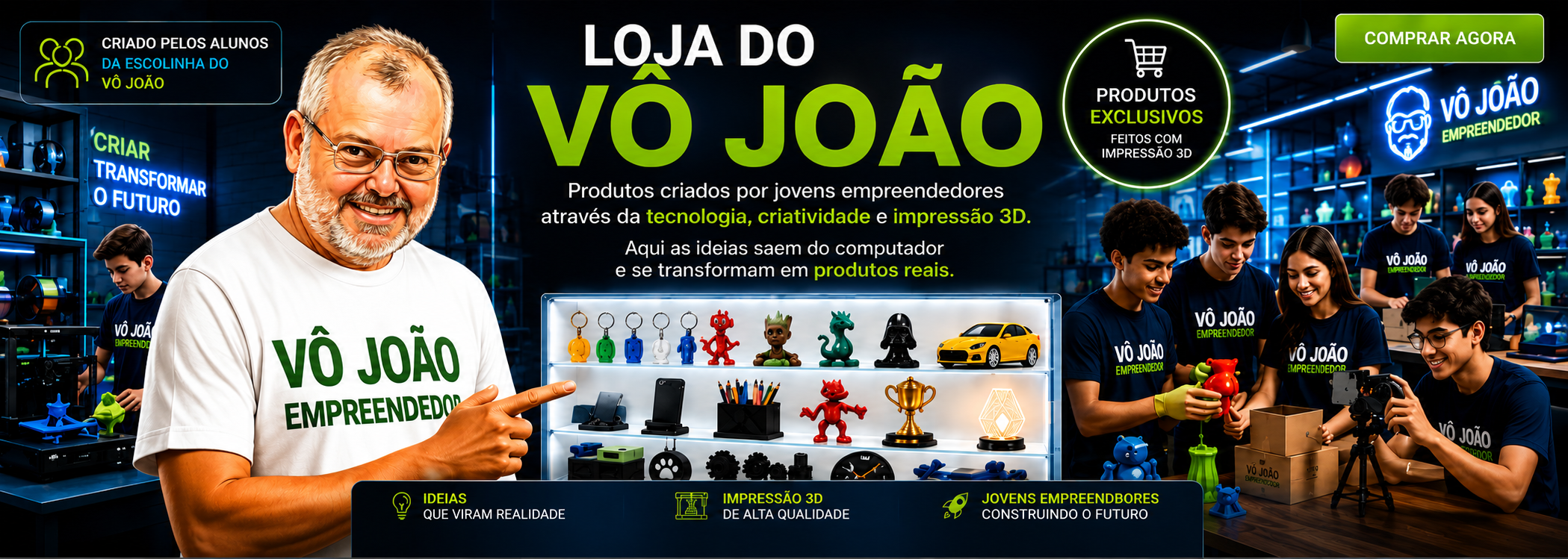 Banner da Loja do Vô João